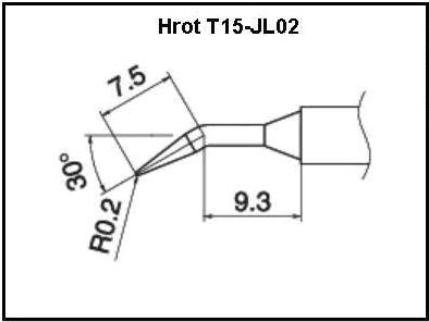 Nejvhodnější pájecí hroty pro pájení čipu 0603 - shape JL