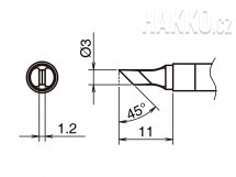 Pájecí hrot HAKKO T39-KU