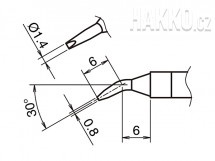 Pájecí hrot HAKKO T39-JD14