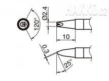 Pájecí hrot HAKKO T39-DR24