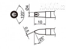 Pájecí hrot HAKKO T39-DR4