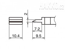 Pájecí hrot HAKKO T39-SP104