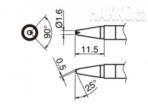 Pájecí hrot HAKKO T39-BCR16