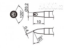 Pájecí hrot HAKKO T39-DR32