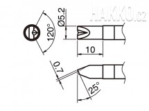 Pájecí hrot HAKKO T39-DR52