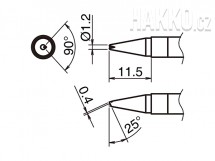 Pájecí hrot HAKKO T39-BCR12