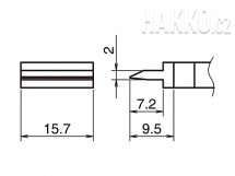 Pájecí hrot HAKKO T39-SP157