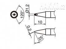 Pájecí hrot HAKKO T39-DR12