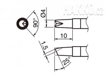 Pájecí hrot HAKKO T39-BCR4