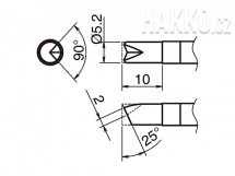 Pájecí hrot HAKKO T39-BCR52